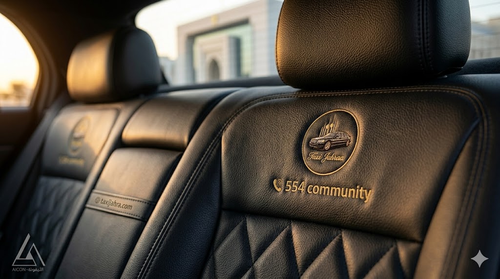 تفاصيل التكنولوجيا والفخامة داخل تكسي بيان تاكسي الجهراء، نظام ملاحة ذكي لراحة العملاء.